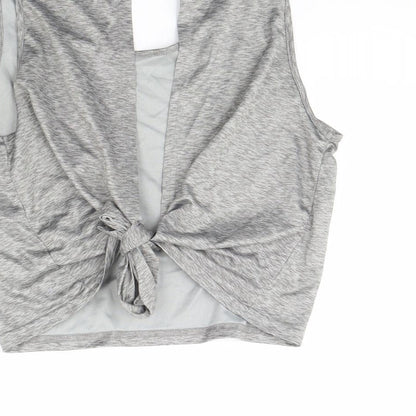 Womens UK Size 10 workout Grey Basic T-Shirt