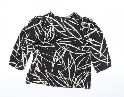 Womens UK Size 14 Principles Black Basic Blouse