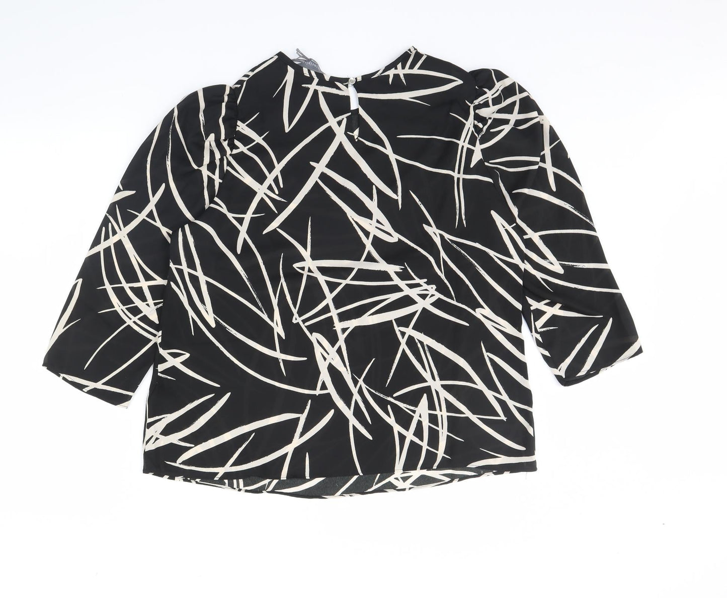 Womens UK Size 14 Principles Black Basic Blouse