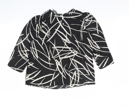 Womens UK Size 14 Principles Black Basic Blouse