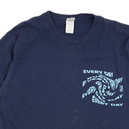 Mens UK Size L Gildan Blue  T-Shirt