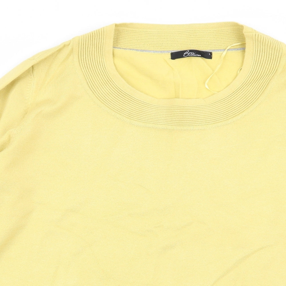 Womens UK Size L BM Yellow Pullover Jumper