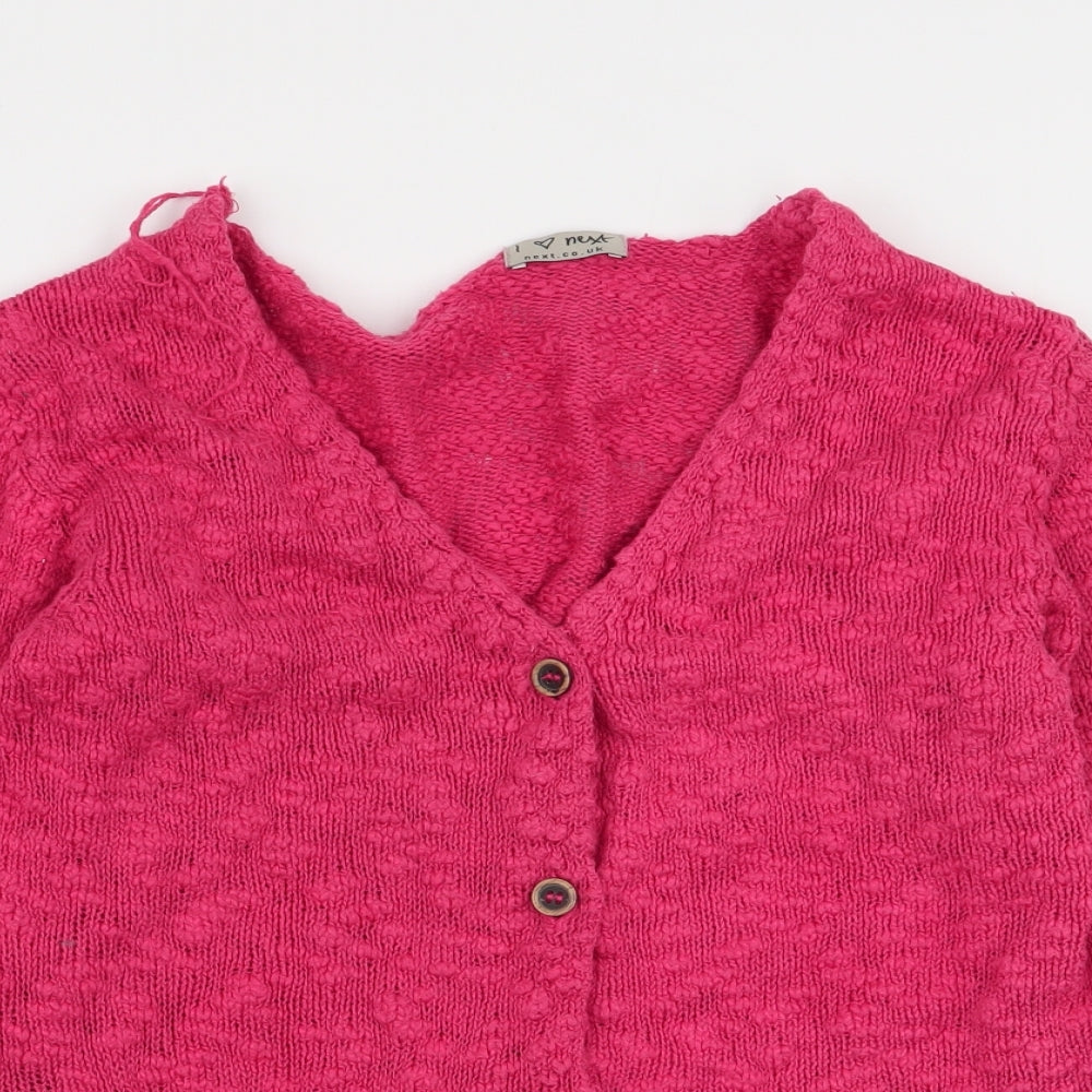NEXT Girls Pink   Cardigan Jumper Size 8 Years