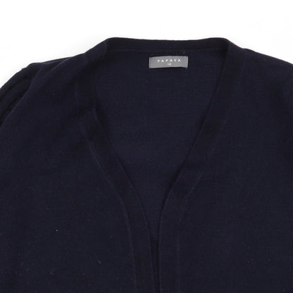 Womens UK Size 14 Papaya Blue Cardigan Jumper