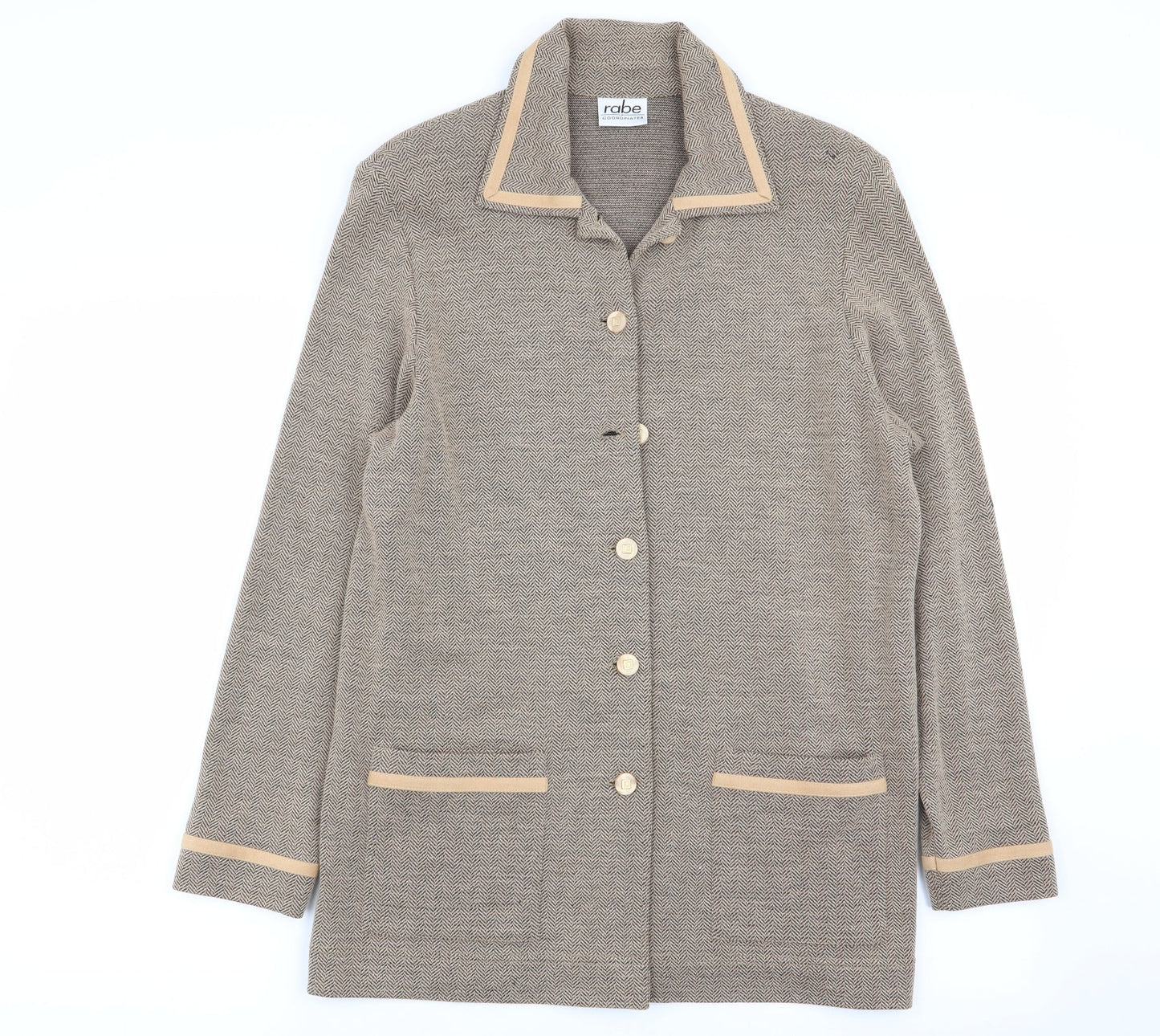 rade Womens Multicoloured Geometric  Jacket Blazer Size 8