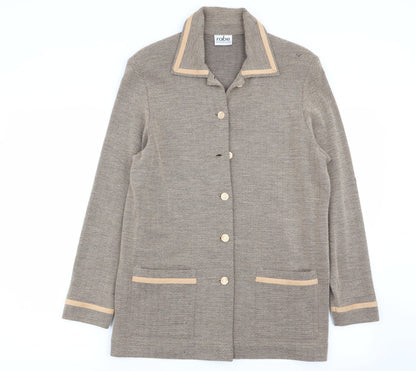 rade Womens Multicoloured Geometric  Jacket Blazer Size 8