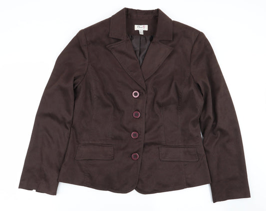 oscar b Womens Brown   Jacket Blazer Size 18