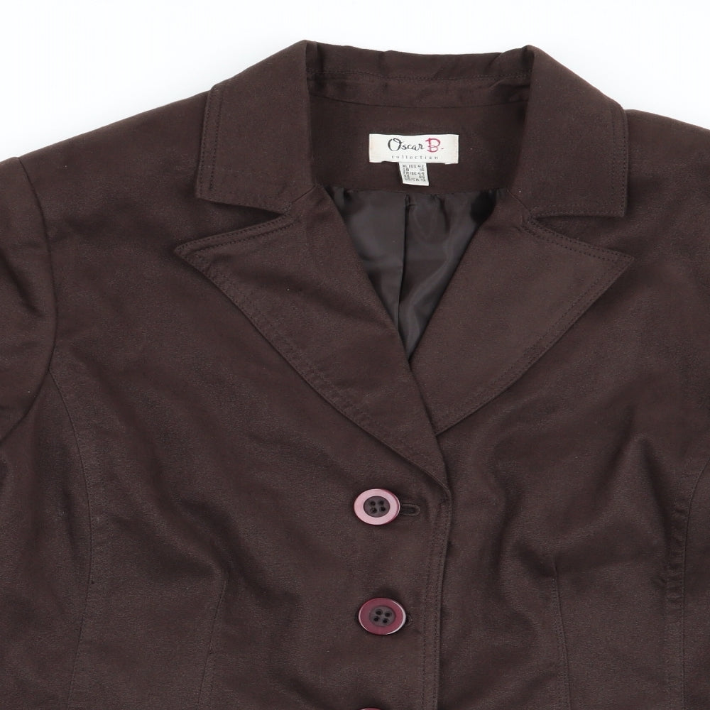 oscar b Womens Brown   Jacket Blazer Size 18