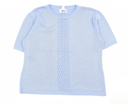 afibel Womens Blue   Basic T-Shirt Size 16