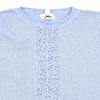 afibel Womens Blue   Basic T-Shirt Size 16