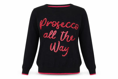 Womens UK Size S Papaya Black Pullover Jumper