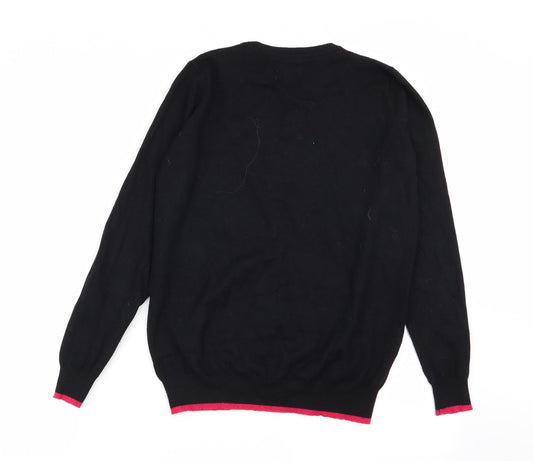 Womens UK Size S Papaya Black Pullover Jumper