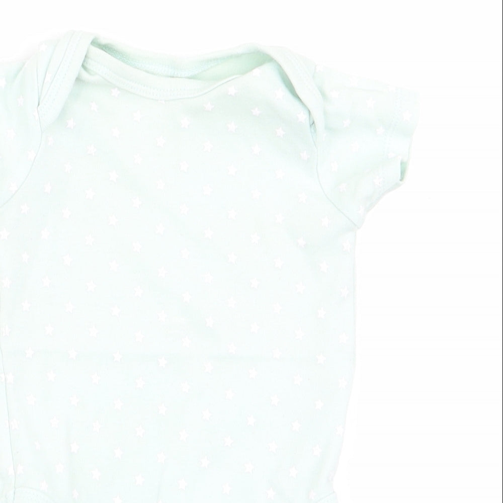 Mini Club Girls Green Geometric  Babygrow One-Piece Size 0-3 Months