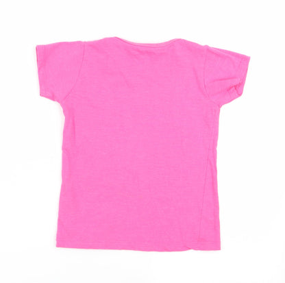 evie Girls Pink   Basic T-Shirt Size 5 Years