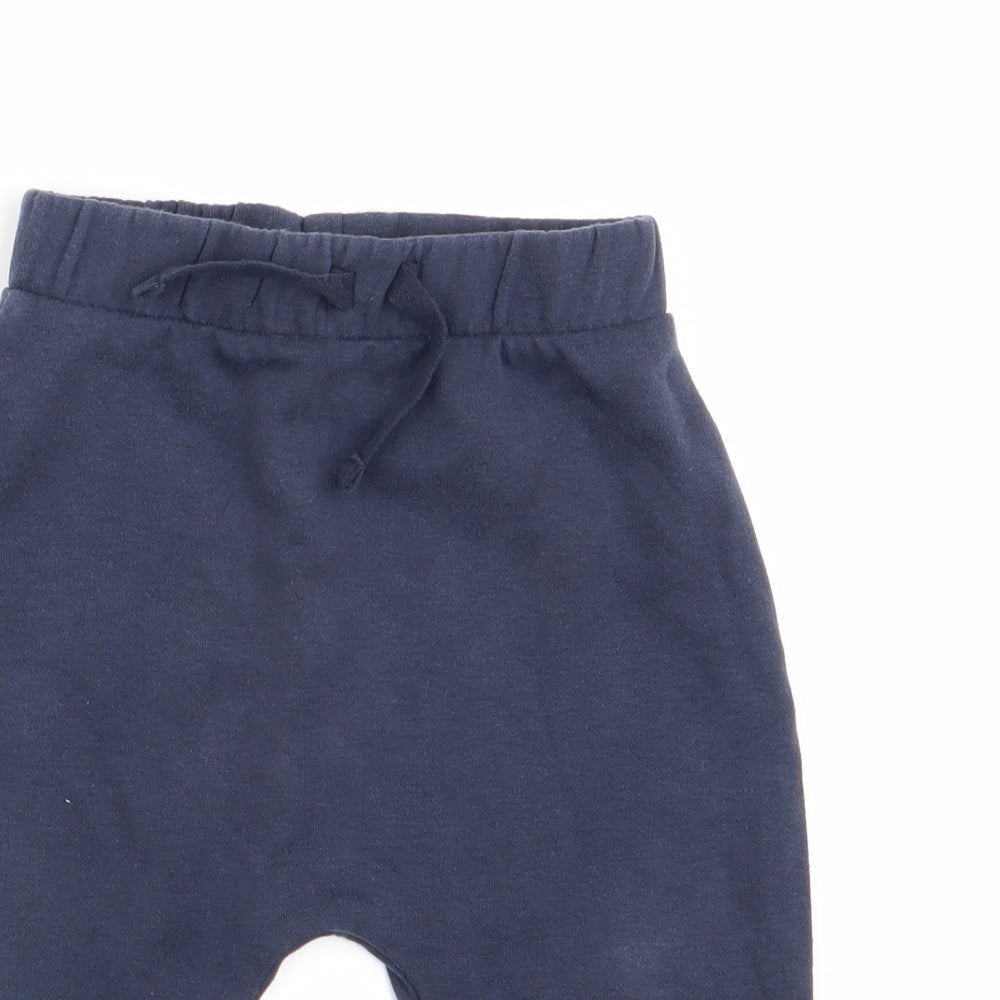 Asda George Boys Blue   Jogger Trousers Size 6-9 Months