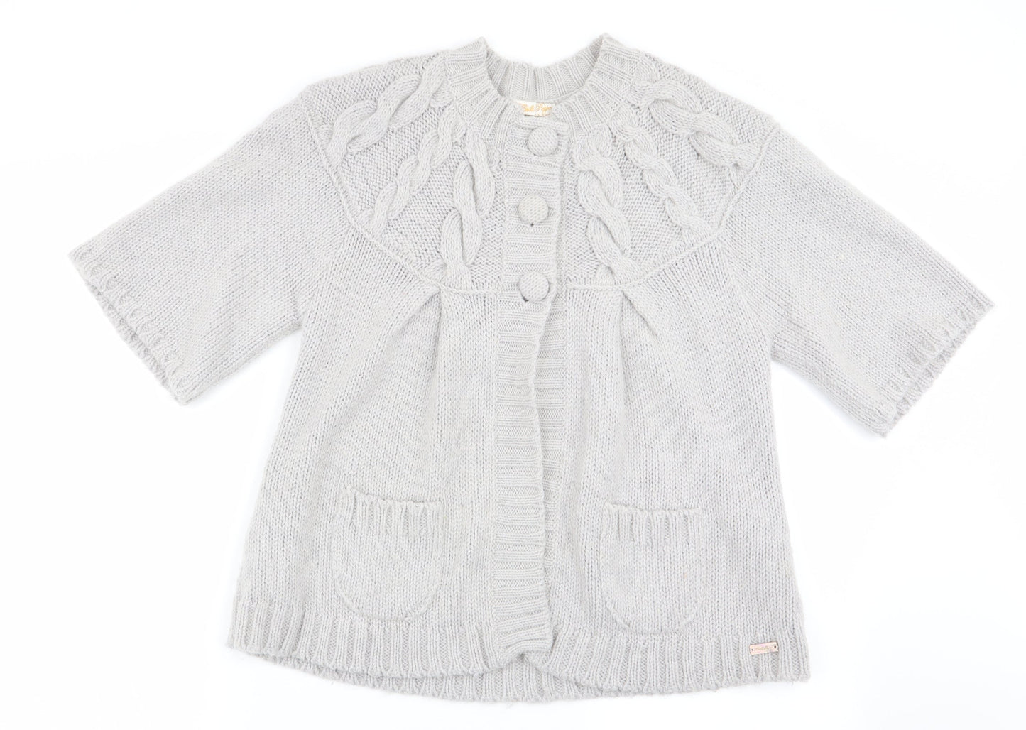 Chilli Pepper Womens Grey   Cardigan Jumper Size L