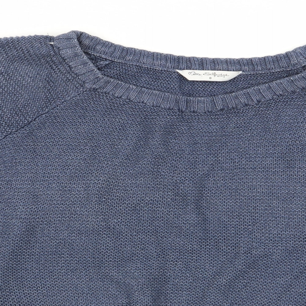 Womens UK Size 8 Miss Selfridge Blue Pullover Jumper