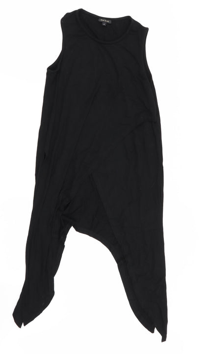 Womens UK Size 8 River Island Black Basic Tank