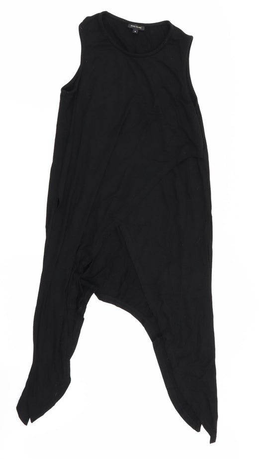 Womens UK Size 8 River Island Black Basic Tank
