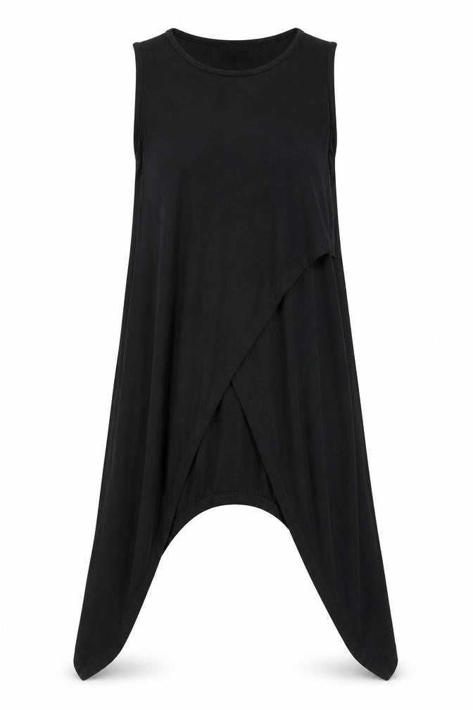 Womens UK Size 8 River Island Black Basic Tank