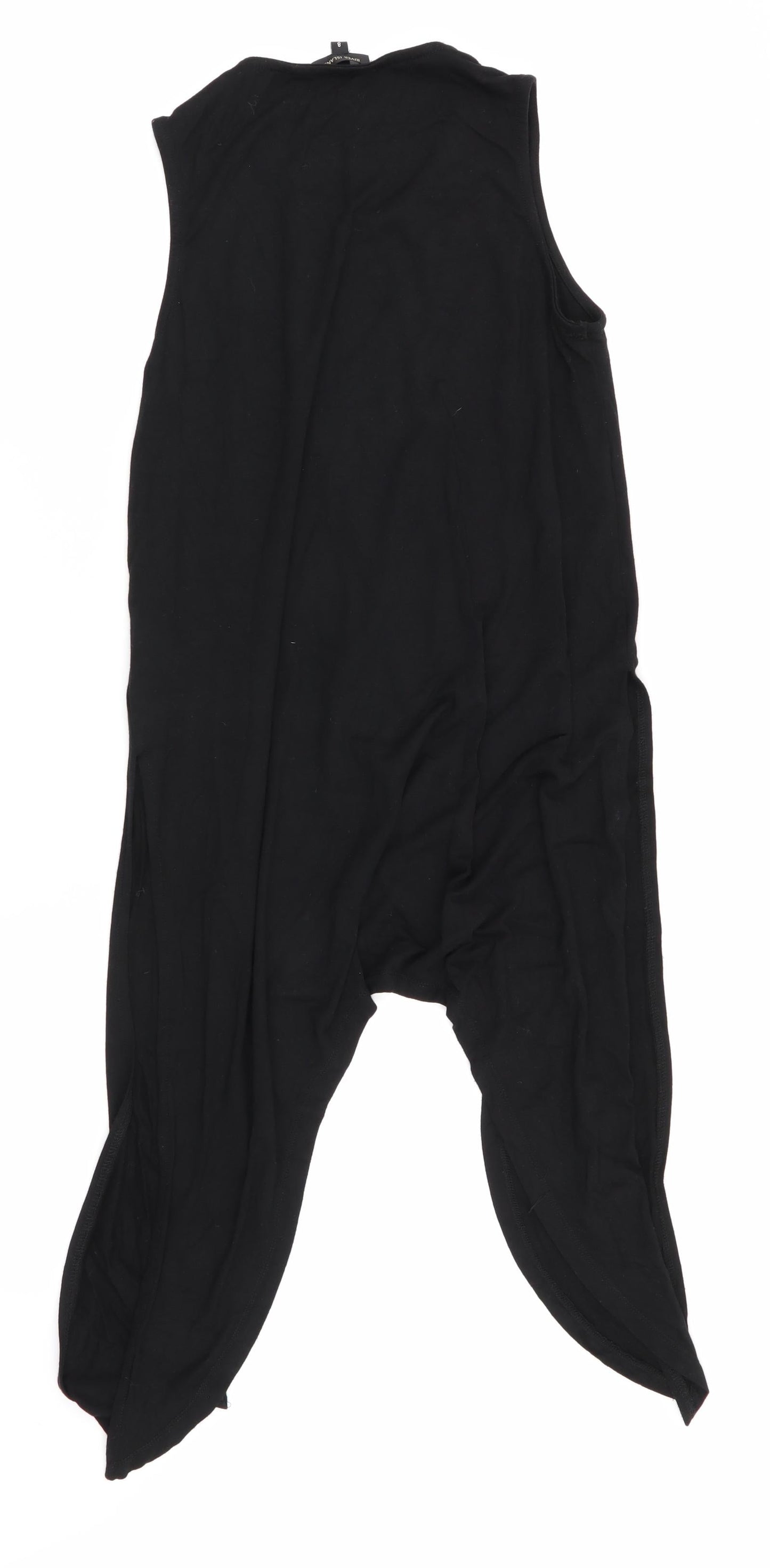 Womens UK Size 8 River Island Black Basic Tank