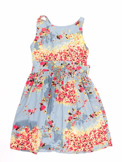 Band of Gypsies Womens Grey Floral  Fit & Flare  Size S