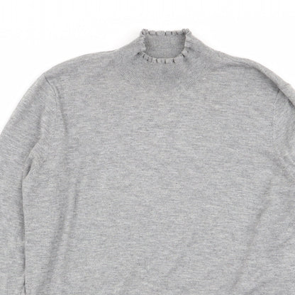 Womens UK Size 8 H&M Grey Basic T-Shirt