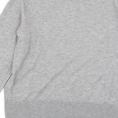 Womens UK Size 8 H&M Grey Basic T-Shirt