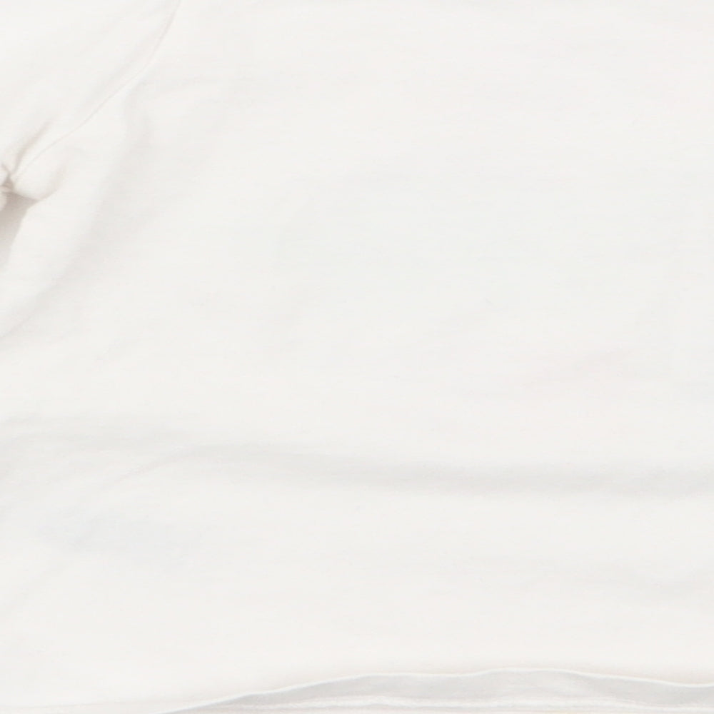 Nutmeg Girls White Animal Print  Basic T-Shirt Size 9-12 Months