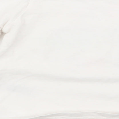 Nutmeg Girls White Animal Print  Basic T-Shirt Size 9-12 Months