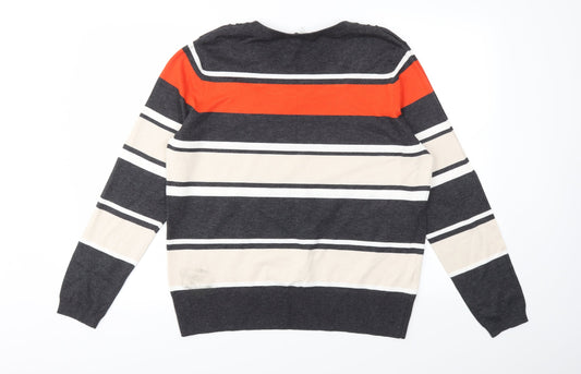 CC Womens Multicoloured Striped  Pullover Jumper Size XL