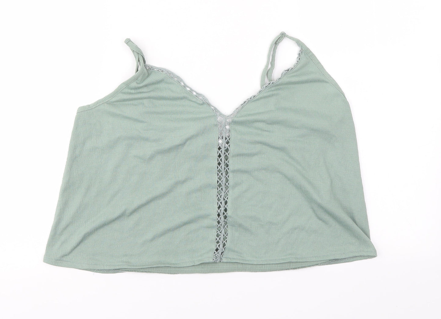 Womens UK Size S H&M Green Basic T-Shirt