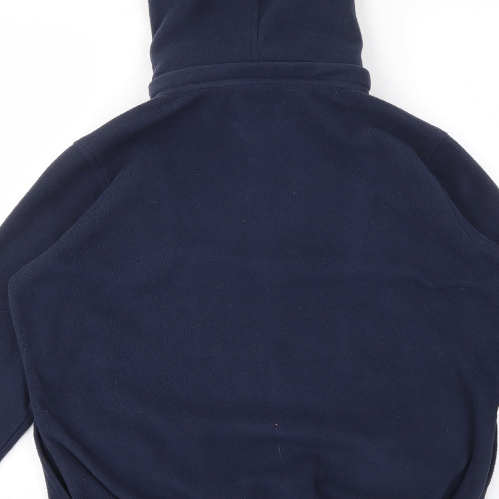 Womens UK Size 10 ISLE Blue Full Zip Jumper
