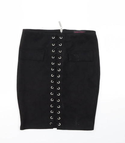 Edge Street Womens Black   A-Line Skirt Size 28 in