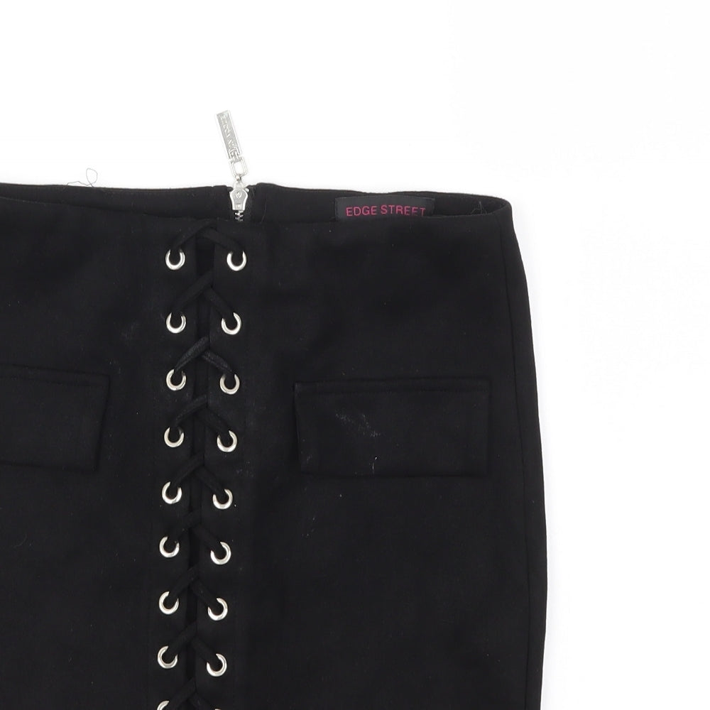 Edge Street Womens Black   A-Line Skirt Size 28 in