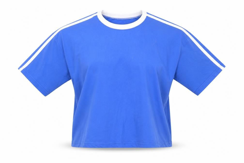 Womens UK Size 10 Missguided Blue Basic T-Shirt