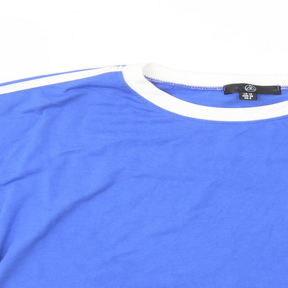 Womens UK Size 10 Missguided Blue Basic T-Shirt