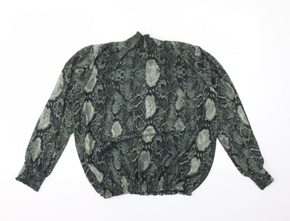 I SAW IT FIRST Womens Ivory Animal Print  Basic Blouse Size S