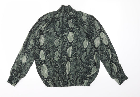 I SAW IT FIRST Womens Ivory Animal Print  Basic Blouse Size S