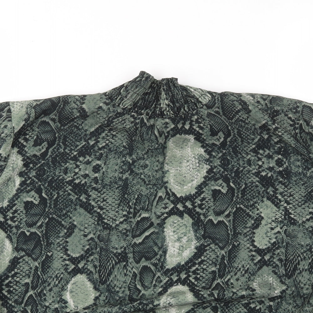 I SAW IT FIRST Womens Ivory Animal Print  Basic Blouse Size S