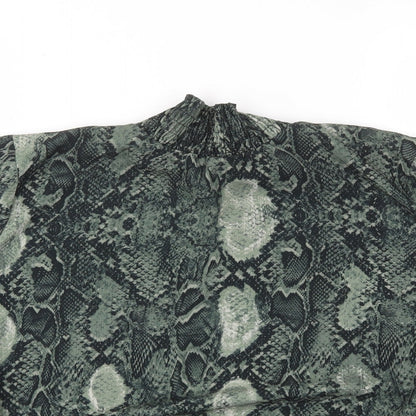 I SAW IT FIRST Womens Ivory Animal Print  Basic Blouse Size S