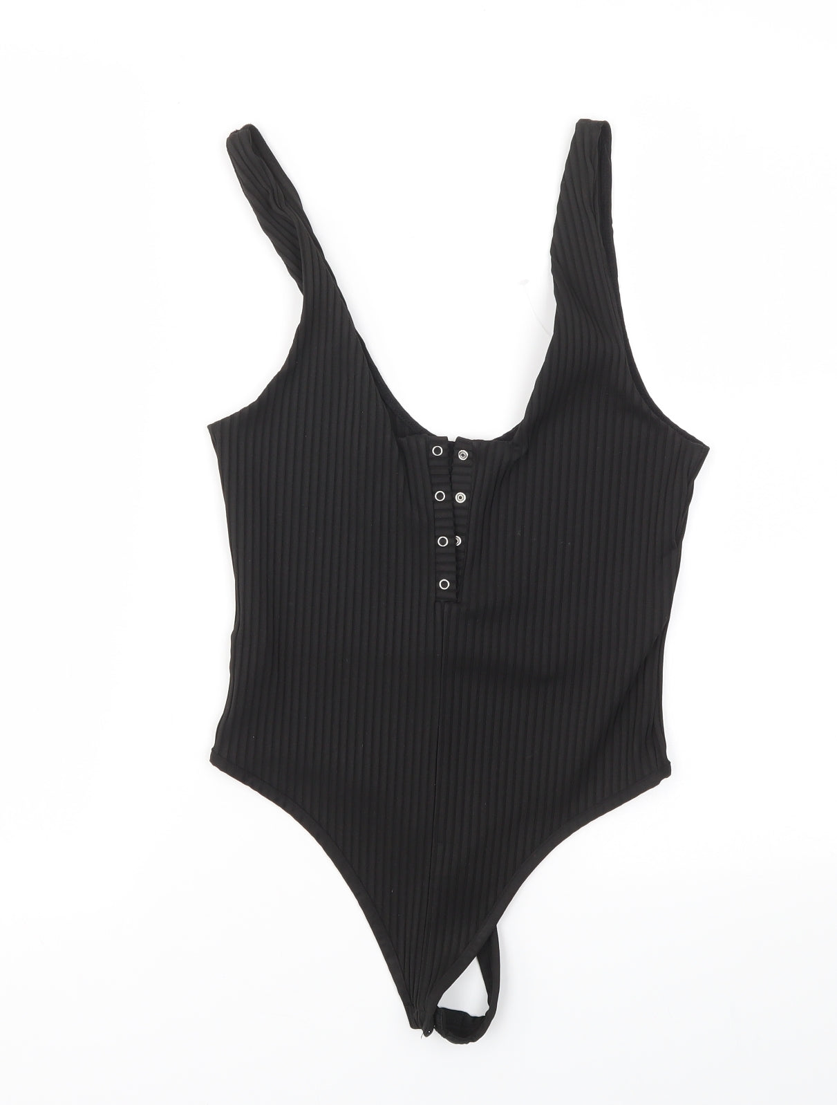 TOPSHOP  Womens Black Ikat  Bodysuit One-Piece Size 10