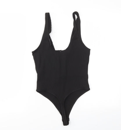 TOPSHOP  Womens Black Ikat  Bodysuit One-Piece Size 10