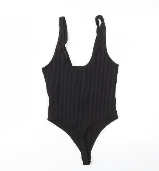TOPSHOP  Womens Black Ikat  Bodysuit One-Piece Size 10