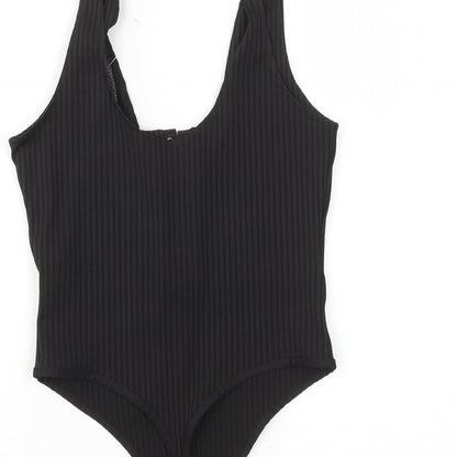 TOPSHOP  Womens Black Ikat  Bodysuit One-Piece Size 10