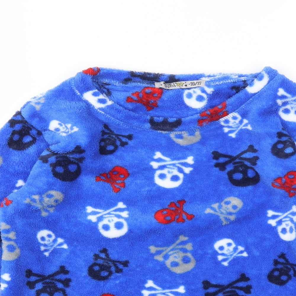 CHILL OUT Boys Blue Geometric   Pyjama Set Size 10-11 Years