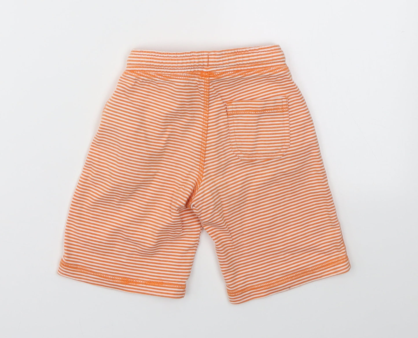 M Boys Orange Striped  Sweat Shorts Size 3 Years