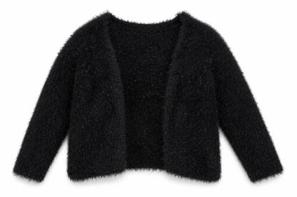 Front view of BHS women’s black cardigan jumper, size UK 12