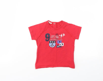 Additional front view of United Colors of Benetton Baby Red Basic T-Shirt, size 9-12, Months