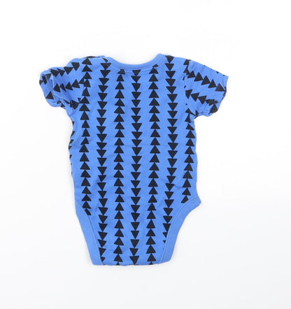 George Boys Blue Geometric  Babygrow One-Piece Size 6-9 Months